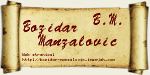 Božidar Manzalović vizit kartica